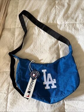 Baggu Medium LA Dodgers Blue Nylon Crescent Bag